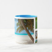 エキゾチックバケーションフォトコラージュコーヒーマグ マグカップ (中央)