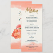 エキゾチックパラダイス コーラル ウォーターカラー メニュー (正面/裏面)