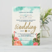 エキゾチックパラダイス フラミンゴのウェディング 招待状 (スタンド正面)