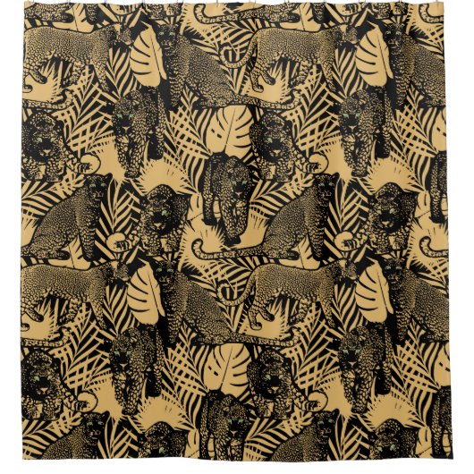 エキゾチックパンサー シャワーカーテン (正面)