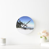 エキゾチックパームツリーズ&パラダイスビーチ ラウンド壁時計 (ホーム)