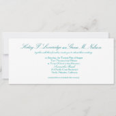 エキゾチックビーチに私があなたの名前を砂に書きます 招待状 (裏面)