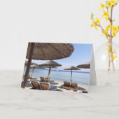 エキゾチックビーチカード。あなた空白の自身のメッセージのために カード (黄色い花)