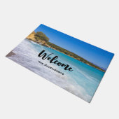 エキゾチックビーチトロピカルアイランドパラダイスウェルカム ドアマット (アングル)