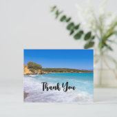 エキゾチックビーチトロピカルアイランドパラダイスサンキュー ポストカード (スタンド正面)