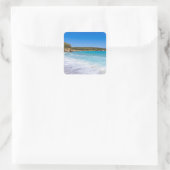 エキゾチックビーチトロピカルアイランドパラダイスフォト スクエアシール (バッグ)