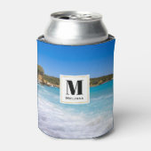 エキゾチックビーチトロピカルアイランドパラダイスモノグラム 缶クーラー (缶正面)