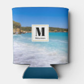 エキゾチックビーチトロピカルアイランドパラダイスモノグラム 缶クーラー (裏面)