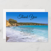 エキゾチックビーチトロピカルアイランドパラダイス結婚ズ サンキューカード (正面/裏面)