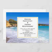 エキゾチックビーチトロピカルアイランドパラダイス結婚ズ 招待状 (正面/裏面)