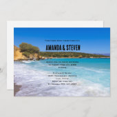 エキゾチックビーチトロピカルアイランドパラダイス結婚ズ 招待状 (正面/裏面)