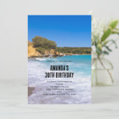 エキゾチックビーチトロピカルアイランドパラダイス誕生日 招待状 (スタンド正面)