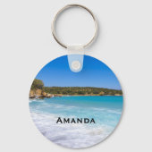 エキゾチックビーチトロピカルアイランド楽園 キーホルダー (正面)