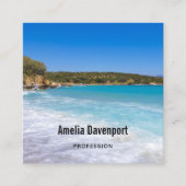 エキゾチックビーチトロピカルアイランド楽園 スクエア名刺 (正面)