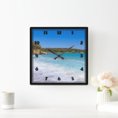 エキゾチックビーチトロピカルアイランド楽園 スクエア壁時計 (ホーム)