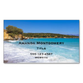 エキゾチックビーチトロピカルアイランド楽園 マグネット名刺 (正面)