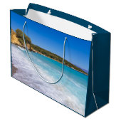 エキゾチックビーチトロピカルアイランド楽園 ラージペーパーバッグ (裏面アングル)