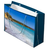 エキゾチックビーチトロピカルアイランド楽園 ラージペーパーバッグ (正面アングル)