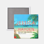 エキゾチックビーチ熱帯パーティールアウ(ハワイ式宴会) マグネット (正面/裏面)