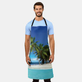 エキゾチックビーチ装飾用クッション エプロン (着用した状態)