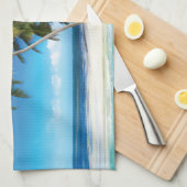 エキゾチックビーチ装飾用クッション キッチンタオル (四つ折り)