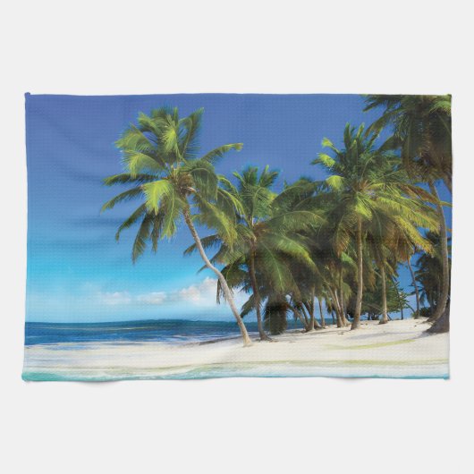 エキゾチックビーチ装飾用クッション キッチンタオル (横)