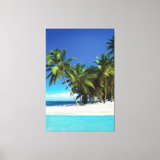 エキゾチックビーチ装飾用クッション キャンバスプリント (正面)