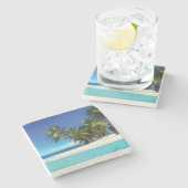 エキゾチックビーチ装飾用クッション ストーンコースター (横)