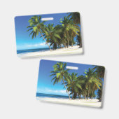 エキゾチックビーチ装飾用クッション バッジ (正面＆裏面)