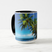 エキゾチックビーチ装飾用クッション マグカップ (正面左)