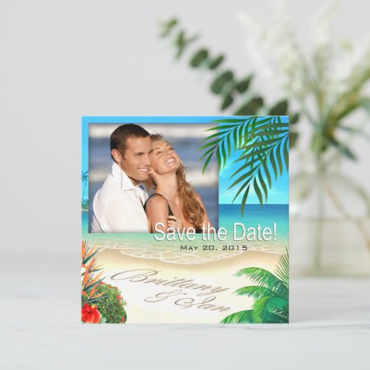 エキゾチックビーチ（砂に私たちの名前を書いてください） 招待状 (スタンド正面)