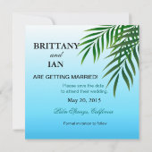 エキゾチックビーチ（砂に私たちの名前を書いてください） 招待状 (裏面)