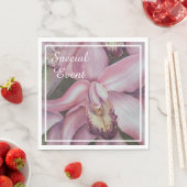 エキゾチックピンクパープルオーキッドパーティー スタンダードランチョンナプキン (インサイチュ)