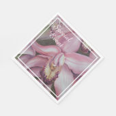 エキゾチックピンクパープルオーキッドパーティー スタンダードランチョンナプキン (角)