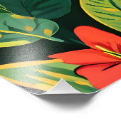 エキゾチックフローラパラダイスシームレスパターン フォトプリント (角)