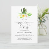 エキゾチックフローラフランギパニベイビーシャワーティーパーティー 招待状 (スタンド正面)