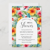 エキゾチックフローラ熱帯離れブライダルシャワー 招待状 (正面)