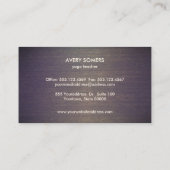 エキゾチックフローラ華美金ゴールド蓮の花木 名刺 (裏面)