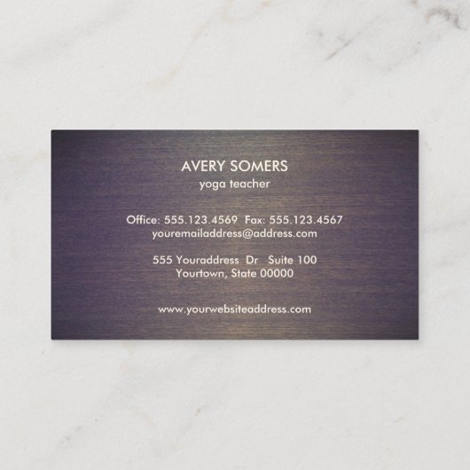 エキゾチックフローラ華美金ゴールド蓮の花木 名刺 (裏面)