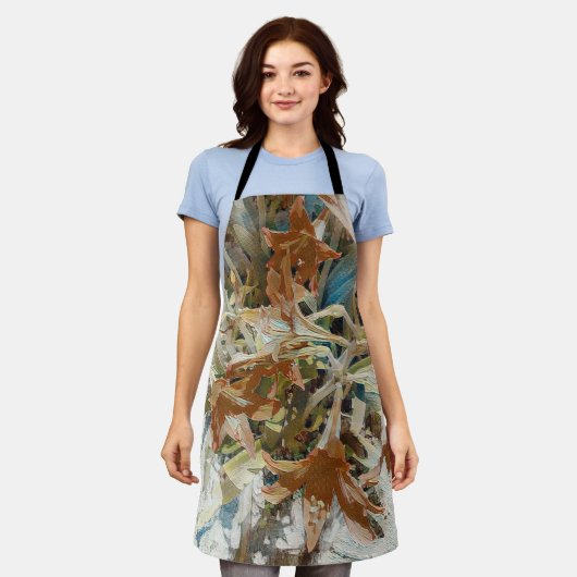 エキゾチックフローラ エプロン (着用した状態)