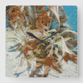 エキゾチックフローラ スクエア壁時計 (正面)