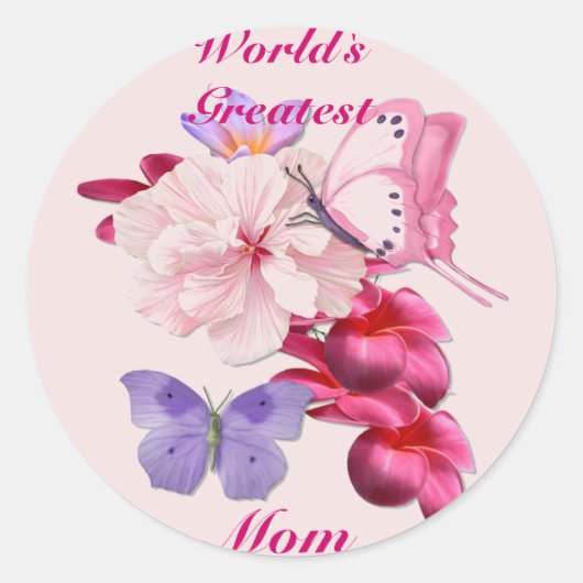 エキゾチックフローラfor Mom ラウンドシール (正面)