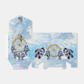 エキゾチックブルードリームキャッチャーウェディング フェイバーボックス (折り畳みなし)