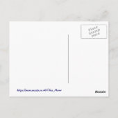 エキゾチックブルーバタフライb) ポストカード (裏面)