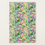 エキゾチックブルーミングウォーターカラーサボテン模様 プランナー手帳 (正面)