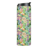 エキゾチックブルーミング水彩サボテン模様 タンブラー (回転左)