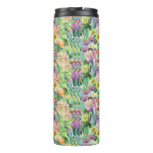 エキゾチックブルーミング水彩サボテン模様 タンブラー (裏面)