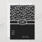 エキゾチックプリントの牛の招待状 招待状 (裏面)