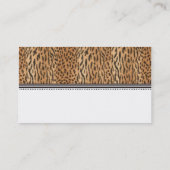 エキゾチックプリント動物皮膚サンキューカード 名刺 (裏面)