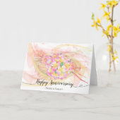 エキゾチックプルメリアフラワー抽象芸術アート書道 カード (黄色い花)